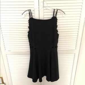 Black Free People Cut Out Mini Dress